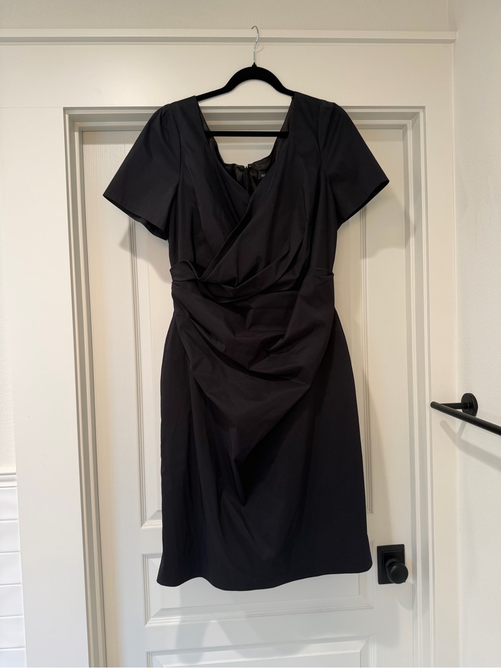 Weise Classic Black Wrap-Front Women's Dress plus